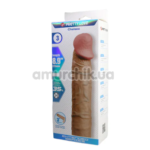 Насадка на пенис Pretty Love Chelsea, телесная
