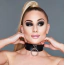 Нашийник Kinky Diva Collar Me! O-Ring Collar, чорно-срібний - Фото №4