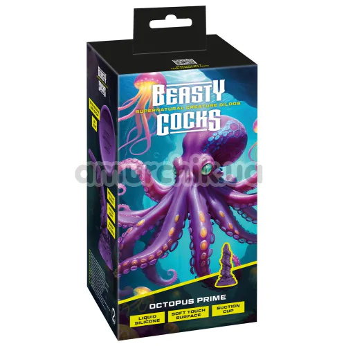Фаллоимитатор Beasty Cocks Octopus Prime, фиолетовый