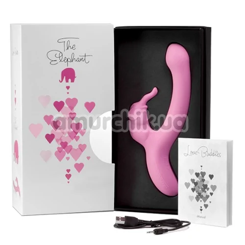 Вибратор Love Buddies The Elephant, розовый