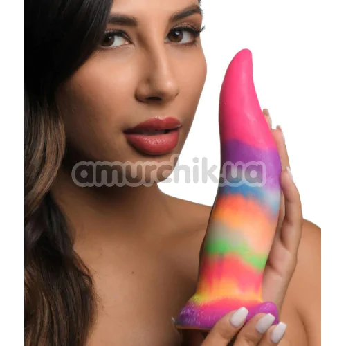Фаллоимитатор Creature Cocks Unicorn Kiss Glow-In-The-Dark, разноцветный