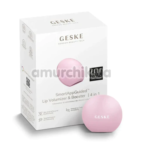 Устройство для увеличения объема губ Geske Lip Volumizer & Booster Small 4 in 1, светло-розовое
