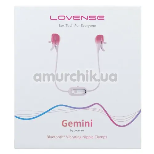 Затискачі для сосків з вібрацією Lovense Gemini, рожеві