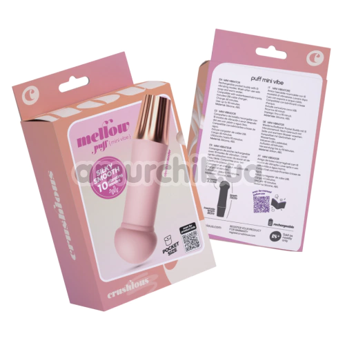 Кліторальний вібратор Crushious Mellow Puff, рожевий