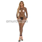 Комбінезон Swipe Right Crotchless Bodystocking, чорний - Фото №1