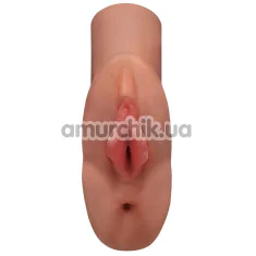 Штучна вагіна і анус PDX Plus Perfect Pussy Double Stroker, світло-коричнева - Фото №1