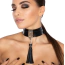 Ошейник с поводком Kinky Diva Collar Me! Teasing Tassel Collar, черно-серебряный - Фото №3