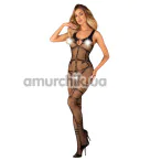 Комбинезон Obsessive Bodystocking N123, черный - Фото №1