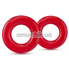 Набір з 2 ерекційних кілець Stay Hard Donut Rings, червоний - Фото №1