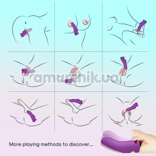 Вибратор на палец Finger Vibrator Aurora, фиолетовый
