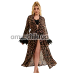 Пеньюар Star Night Sexy Leopard Long Sleeve Robe, леопардовий - Фото №1