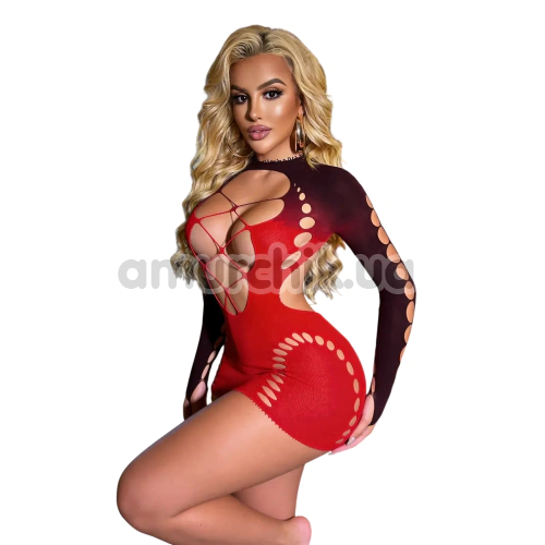 Платье Star Night Sexy Invitation Mini Dress, черно-красное