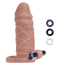 Насадка на пенис с вибрацией Size Up Vibrating 1 Inch Penis Extender With Ball Loop, телесная - Фото №1