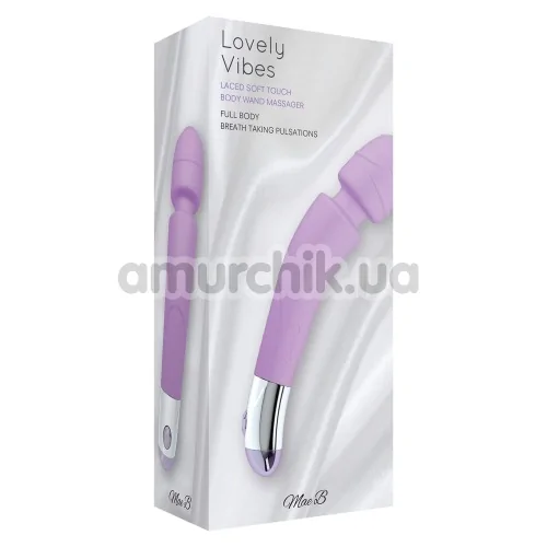 Універсальний масажер Lovely Vibes Laced Soft Touch Body Wand Massager, фіолетовий