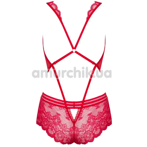 Боди Obsessive 853-TED-3, красное