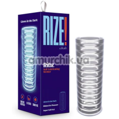 Мастурбатор Rize! Ribz - светящийся в темноте, прозрачный - Фото №1