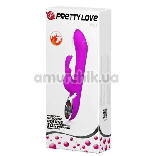 Вібратор з підігрівом Pretty Love Hot, фіолетовий