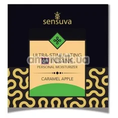 Лубрикант с эффектом вибрации Sensuva Ultra-Stimulating On Insane Caramel Apple - яблоко в карамели, 6 мл - Фото №1