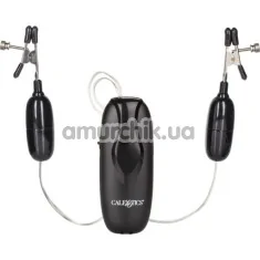 Затискачі для сосків з вібрацією Nipple Play Vibrating Nipple Clamps, чорні - Фото №1