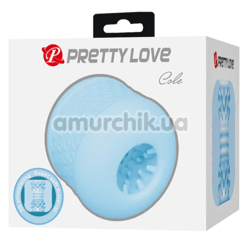 Мастурбатор Pretty Love Cole, блакитний
