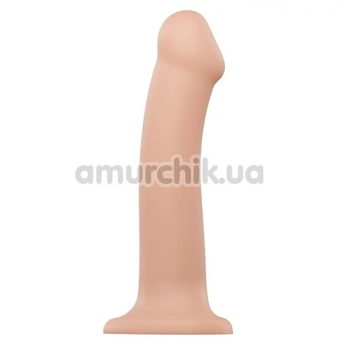 Фалоімітатор Strap-On-Me Dual Density Silicone Bendable Dildo L, тілесний - Фото №1