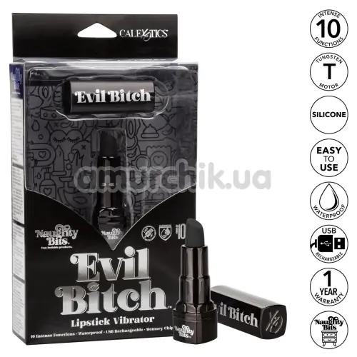 Клиторальный вибратор Evil Bitch Naughty Bits, черный