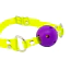 Кляп DS Fetish Neon Ball Gag, жовто-фіолетовий - Фото №4