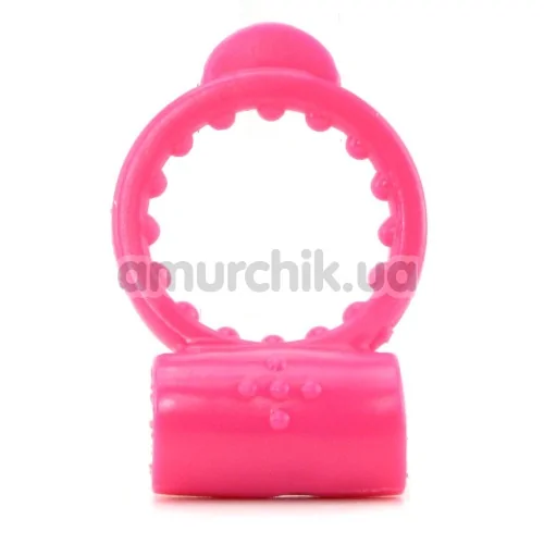 Виброкольцо Neon Vibrating Cockring, розовое - Фото №1