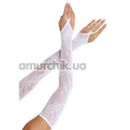 Перчатки Leg Avenue Floral Net Extra Long Gauntlet Arm Warmers, белые - Фото №1
