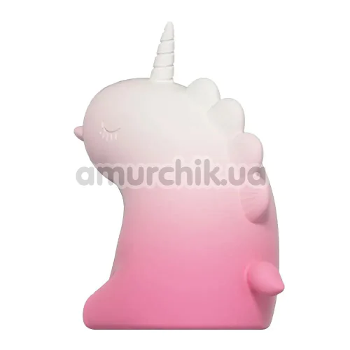 Симулятор орального сексу для жінок з вібрацією Univibe Sexy Unicorn, біло-рожевий