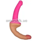 Двухконечный фаллоимитатор Holy Dong 12, телесно-розовый - Фото №1