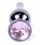 Анальна пробка з рожевим кристалом Boss Series Exclusivity Jewellery Dark Silver Plug, срібна - Фото №6