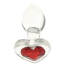 Анальная пробка с красным кристаллом Crystal Desires Heart S, прозрачная - Фото №3
