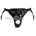 Трусики для страпону R.G.B Sex Harness Double Extensions Harness, чорні - Фото №1