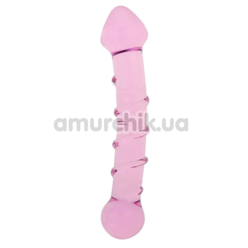 Фаллоимитатор LoveToy Glass Romance GS05, розовый - Фото №1