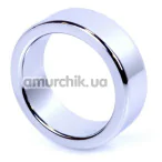 Эрекционное кольцо Boss Series Metal Cock Ring Small, серебряное - Фото №1