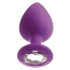 Анальна пробка з прозорим кристалом Mai Attraction Pleasure Toys L №49, фіолетова - Фото №1