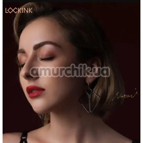 Зажимы для сосков Lockink Minimalism Metal Nipple Clamps with Heavy Pendant And Rings, золотые