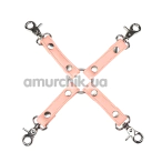 Ремешки для фиксаторов Liebe Seele Dark Candy Hogtie With Silver Hardware, розовые - Фото №1