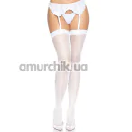 Чулки Leg Avenue Butterfly Back Seam Thigh Highs, белые - Фото №1