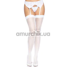 Чулки Leg Avenue Butterfly Back Seam Thigh Highs, белые - Фото №1