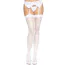 Чулки Leg Avenue Butterfly Back Seam Thigh Highs, белые - Фото №1