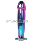 Анальная пробка с радужным кристаллом Exclusivity Jewellery Multicolour Penis Plug М, радужная - Фото №1