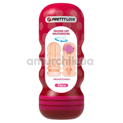 Мастурбатор Pretty Love Vacuum Cup Masturbator Flora, тілесний