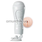 Мастурбатор с вибрацией Crazy Bull Flora Vagina 00900T48Z, белый - Фото №1