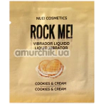 Возбуждающий гель с эффектом вибрации Rock Me! Liquid Vibrator Cookies & Cream - печенье с кремом, 2 мл - Фото №1