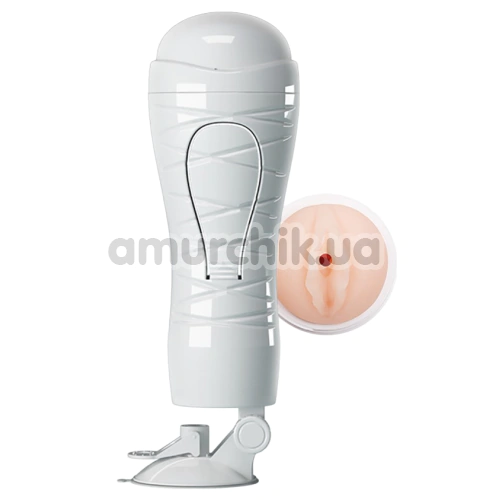 Мастурбатор з вібрацією Crazy Bull Flora Vagina 00900T48Z, білий - Фото №1
