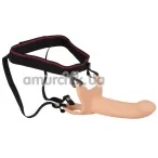 Полый страпон Strap-on Silicone Sleeve Large, телесный - Фото №1