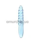 Фалоімітатор Good Vibes Double Twist Clear Blue - Фото №1