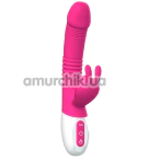 Вибратор с подогревом Boss Series Silicone Rabbit Vibrator Powerful Licking, розовый - Фото №1